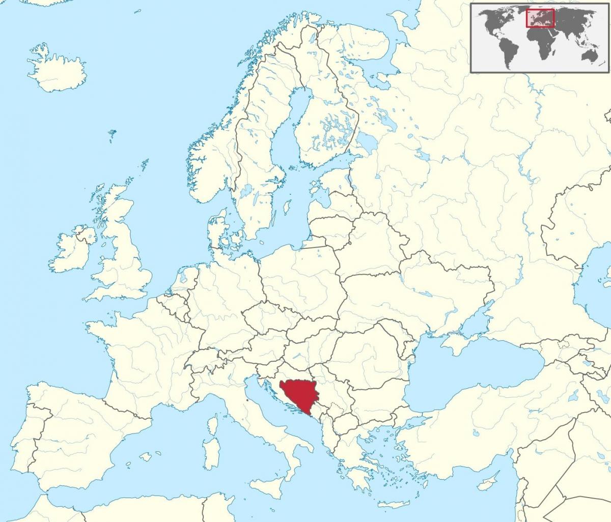 Bosnija europos žemėlapyje