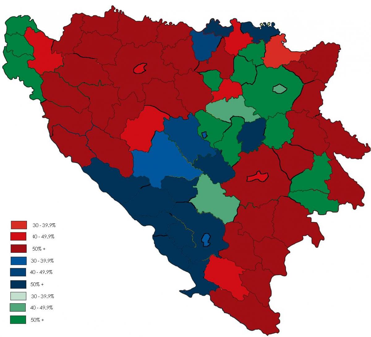 Bosnija religijos žemėlapyje