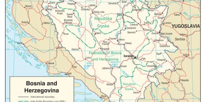 Bosnija-Hercegovina žemėlapyje