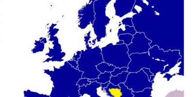 Žemėlapis Bosnijos ir Hercegovinos europa