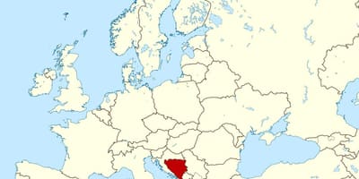 Žemėlapis Bosnijos vietą pasaulyje