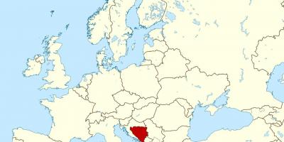 Žemėlapis Bosnijos vietą pasaulyje